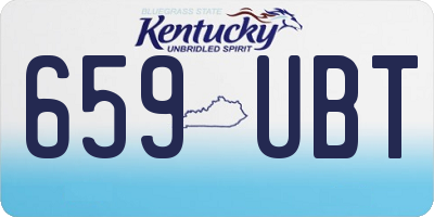 KY license plate 659UBT