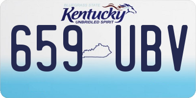 KY license plate 659UBV