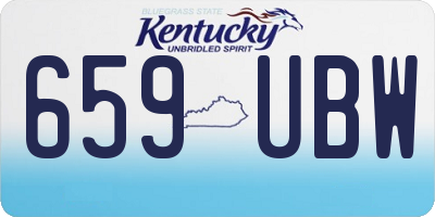 KY license plate 659UBW