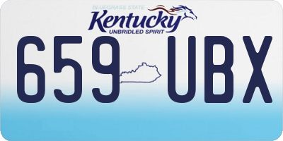KY license plate 659UBX