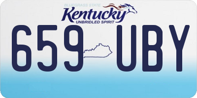 KY license plate 659UBY