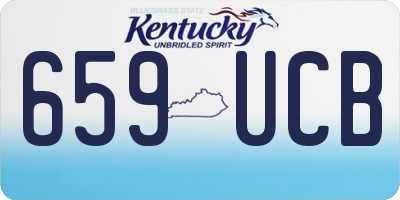 KY license plate 659UCB