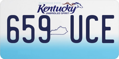 KY license plate 659UCE