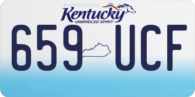 KY license plate 659UCF