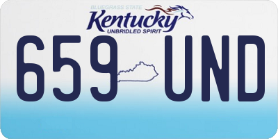 KY license plate 659UND