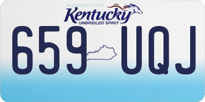 KY license plate 659UQJ