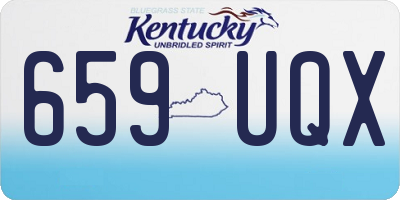 KY license plate 659UQX