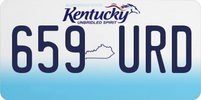 KY license plate 659URD