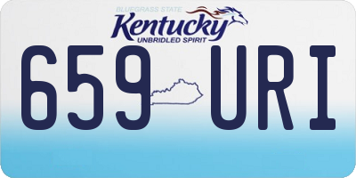 KY license plate 659URI