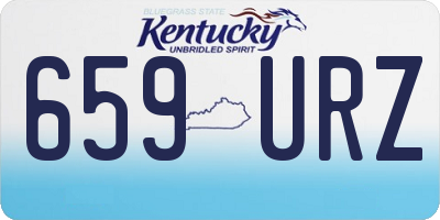 KY license plate 659URZ
