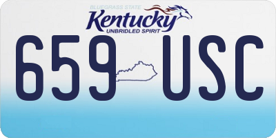 KY license plate 659USC