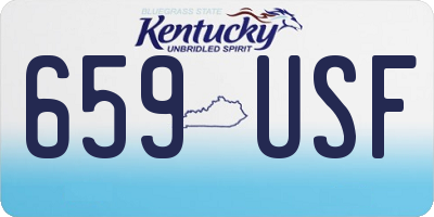 KY license plate 659USF