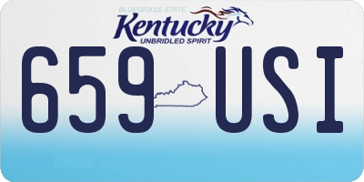 KY license plate 659USI