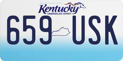 KY license plate 659USK