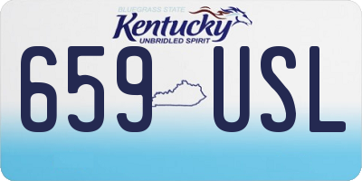 KY license plate 659USL