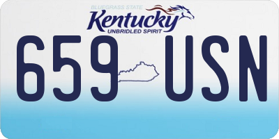 KY license plate 659USN