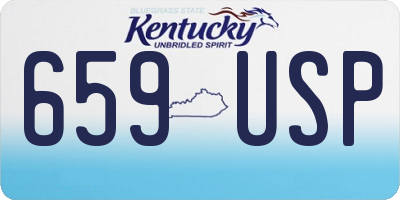KY license plate 659USP