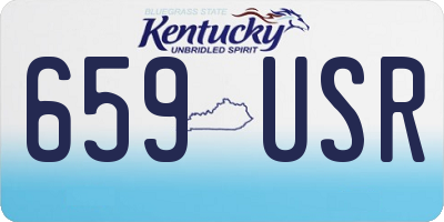 KY license plate 659USR