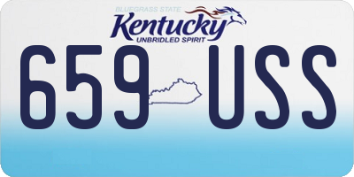 KY license plate 659USS