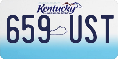 KY license plate 659UST