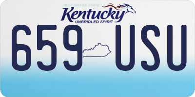 KY license plate 659USU