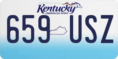 KY license plate 659USZ
