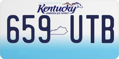 KY license plate 659UTB
