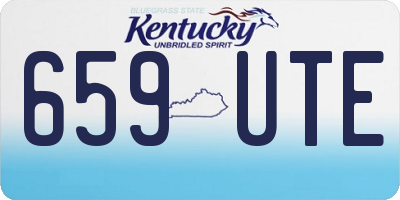 KY license plate 659UTE