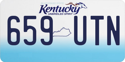 KY license plate 659UTN