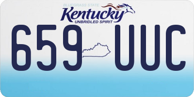 KY license plate 659UUC