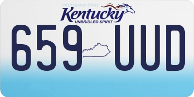 KY license plate 659UUD