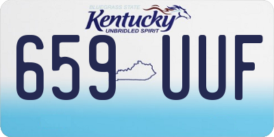 KY license plate 659UUF