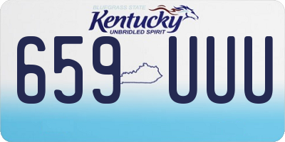 KY license plate 659UUU
