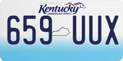 KY license plate 659UUX