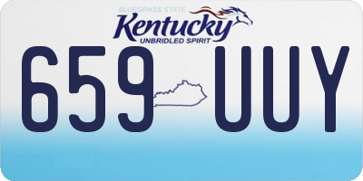 KY license plate 659UUY