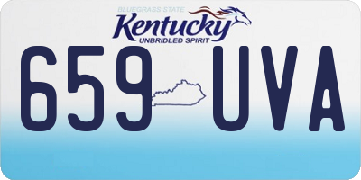 KY license plate 659UVA
