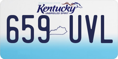 KY license plate 659UVL