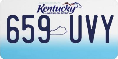 KY license plate 659UVY