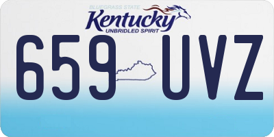 KY license plate 659UVZ