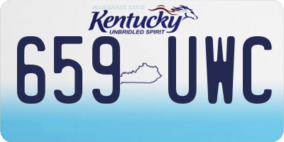 KY license plate 659UWC