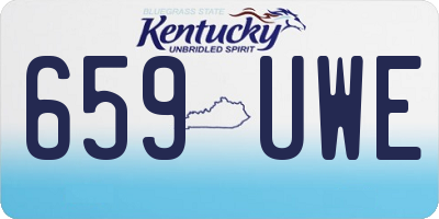 KY license plate 659UWE