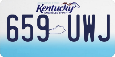 KY license plate 659UWJ