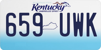 KY license plate 659UWK