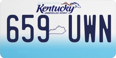 KY license plate 659UWN