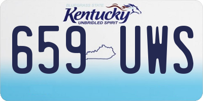 KY license plate 659UWS