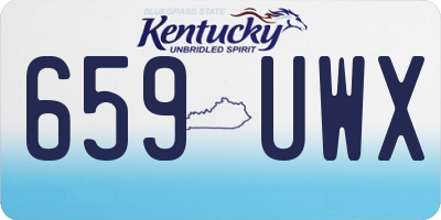 KY license plate 659UWX