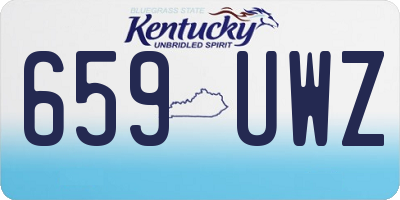 KY license plate 659UWZ