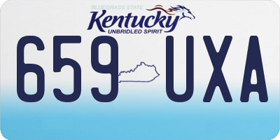 KY license plate 659UXA