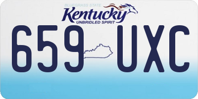 KY license plate 659UXC