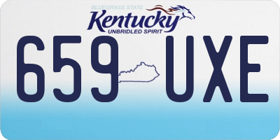 KY license plate 659UXE